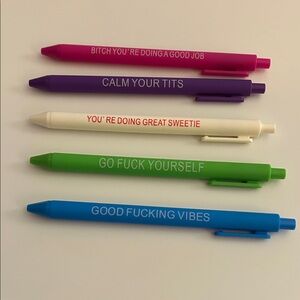 Motivational Pen Set with Bold Colors
